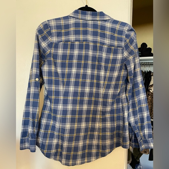 Old Navy Blue Flannel Button Down - Picture 3 of 3